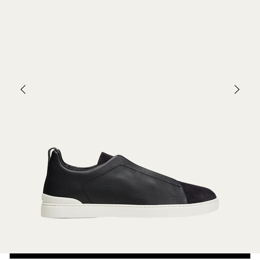 ZEGNA Black and White Minimalist Sneakers